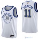 Maillot NBA Pas Cher Golden State Warriors Klay Thompson 11 Nike Retro Blanc 2017/18