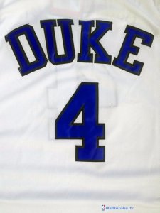 Maillot NCAA Pas Cher Duke J.J.Rougeick 4 Blanc