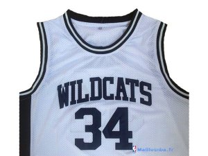 Maillot NCAA Pas Cher Wildcats Leonard Kevin 34 Bias Blanc