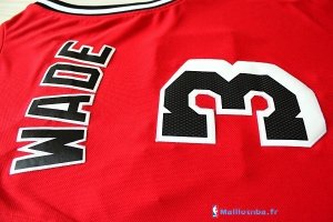 Maillot NBA Pas Cher Miami Heat Dwyane Wade 3 Retro Rouge