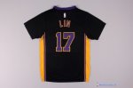 Maillot NBA Pas Cher Los Angeles Lakers Jeremy Lin 17 Noir MC