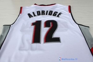 Maillot NBA Pas Cher Portland Trail Blazers LaMarcus Aldridge 12 Retro Blanc