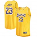 Los Angeles Lakers LeBron James Fanatics Branded Gold 201819 Fast Break Replica Jersey - Icon Edition