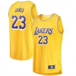 Los Angeles Lakers LeBron James Fanatics Branded Gold 201819 Fast Break Replica Jersey - Icon Edition