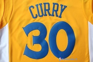 Maillot NBA Pas Cher Golden State Warriors Stephen Curry 30 Jaune MC