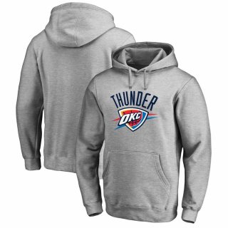 Oklahoma City Thunder Fanatics Branded Gray Primary Logo Pullover Hoodie
