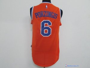 Maillot NBA Pas Cher New York Knicks Kristaps Porzingis 6 Orange