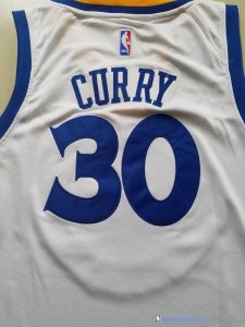 Maillot NBA Pas Cher Golden State Warriors Junior Stephen Curry 30 Blanc 2017/18