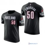 Maillot Manche Courte Portland Trail Blazers Caleb Swanigan 50 Noir 2017/18