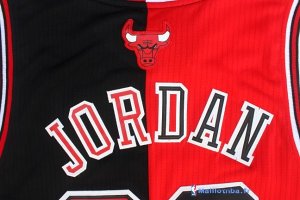 Maillot NBA Pas Cher Chicago Bulls Michael Jordan 23 Rouge Noir Blanc