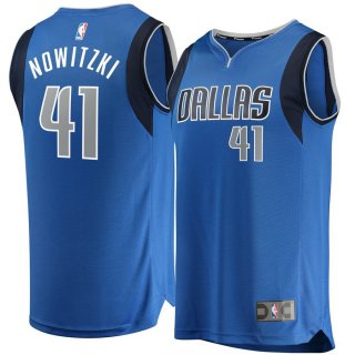 Dallas Mavericks Dirk Nowitzki Fanatics Branded Blue Fast Break Replica Jersey - Icon Edition