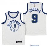 Maillot NBA Pas Cher Golden State Warriors Junior Andre Iguodala 9 Nike Retro Blanc 2017/18