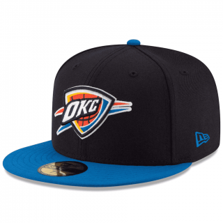 Bonnet NBA Oklahoma City Thunder New Era Black Royal Official Team Color 2Tone 59FIFTY