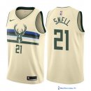 Maillot NBA Pas Cher Milwaukee Bucks Tony Snell 21 Nike Crema Ville 2017/18