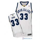 Maillot NBA Pas Cher Memphis Grizzlies Pau Gasol 33 Blanc