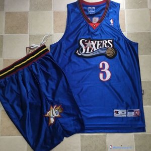 Maillot NBA Pas Cher Philadelphia Sixers Allen Iverson 3 Bleu 2017/18