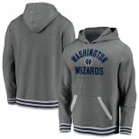 Washington Wizards Fanatics Branded Gray True Classics Vintage Upperclassman Tri-Blend Pullover Hoodie