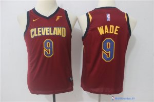 Maillot NBA Pas Cher Cleveland Cavaliers Junior Dwyane Wade 9 Rouge 2017/18