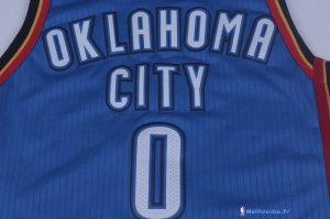 Maillot NBA Pas Cher Oklahoma City Thunder Russell Westbrook 0 Bleu Icon 2017/18