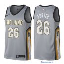 Maillot NBA Pas Cher Cleveland Cavaliers Kyle Korver 26 Nike Gris Ville 2017/18