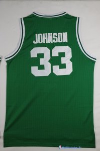 Maillot NCAA Pas Cher Michigan Earvin Johnson 33 Vert Blanc