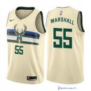 Maillot NBA Pas Cher Milwaukee Bucks Kendall Marshall 55 Nike Crema Ville 2017/18