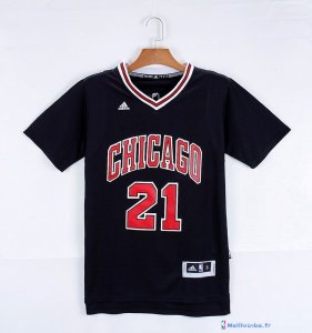 Maillot NBA Pas Cher Chicago Bulls Jimmy Butler 21 Noir MC