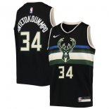 Milwaukee Bucks Giannis Antetokounmpo Nike Black Swingman Player Jersey - Statement Edition