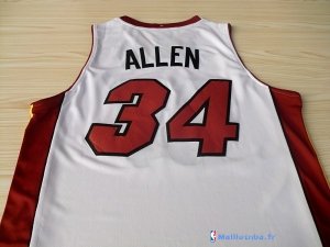 Maillot NBA Pas Cher Miami Heat Ray Allen 34 Blanc Rouge