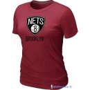 T-Shirt NBA Pas Cher Femme Brooklyn Nets Bordeaux