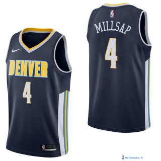 Maillot NBA Pas Cher Denver Nuggets Paul Millsap 4 Marine Icon 2017/18