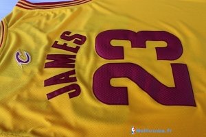 Maillot NBA Pas Cher Cleveland Cavaliers LeBron James 23 Jaune