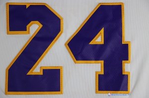 Maillot NBA Pas Cher Los Angeles Lakers Kobe Bryant 24 Blanc Rose