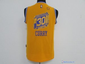 Maillot NBA Pas Cher Golden State Warriors Junior Stephen Curry 30 Or