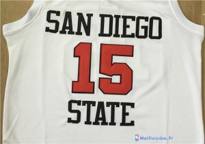 Maillot NCAA Pas Cher San Diego State Kawhi Leonard 15 Blanc