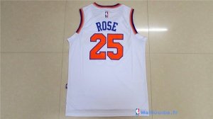 Maillot NBA Pas Cher New York Knicks Derrick Rose 25 Blanc