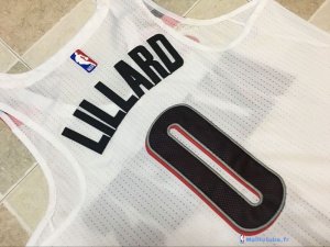 Maillot NBA Pas Cher Portland Trail Blazers Damian Lillard 0 Todo Blanc 2017/18