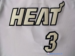 Maillot NBA Pas Cher Noël Miami Heat Wade 3 Blanc