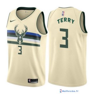 Maillot NBA Pas Cher Milwaukee Bucks Jason Terry 3 Nike Crema Ville 2017/18