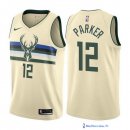 Maillot NBA Pas Cher Milwaukee Bucks Jabari Parker 12 Nike Crema Ville 2017/18