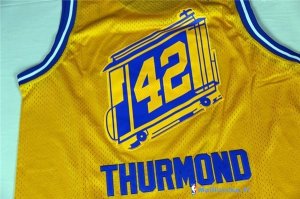 Maillot NBA Pas Cher Golden State Warriors Nathaniel Thurmond 42 City Jaune