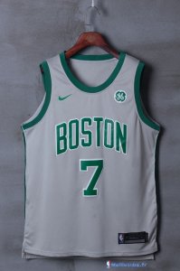 Maillot NBA Pas Cher Boston Celtics Jaylen Brown 7 Gris Ville 2017/18