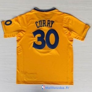 Maillot NBA Pas Cher Noël Golden State Curry 30 Jaune