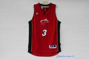 Maillot NBA Pas Cher Noël Miami Heat Dwyane 3 Rouge