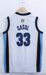 Maillot NBA Pas Cher Memphis Grizzlies Pau Gasol 33 Blanc