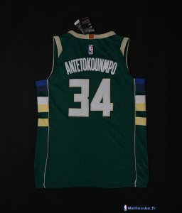 Maillot NBA Pas Cher Milwaukee Bucks Giannis Antetokounmpo 34 Vert 2017/18