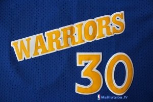 Maillot NBA Pas Cher Golden State Warriors Stephen Curry 30 Retro Bleu Profond