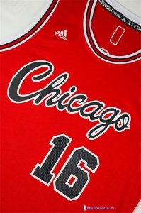 Maillot NBA Pas Cher Chicago Bulls Retro Pau Gasol 16 Rouge