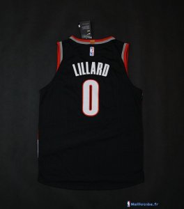 Maillot NBA Pas Cher Portland Trail Blazers Damian Lillard 0 Noir Icon 2017/18