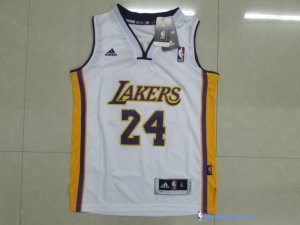 Maillot NBA Pas Cher Los Angeles Lakers Junior Kobe Bryant 24 Blanc